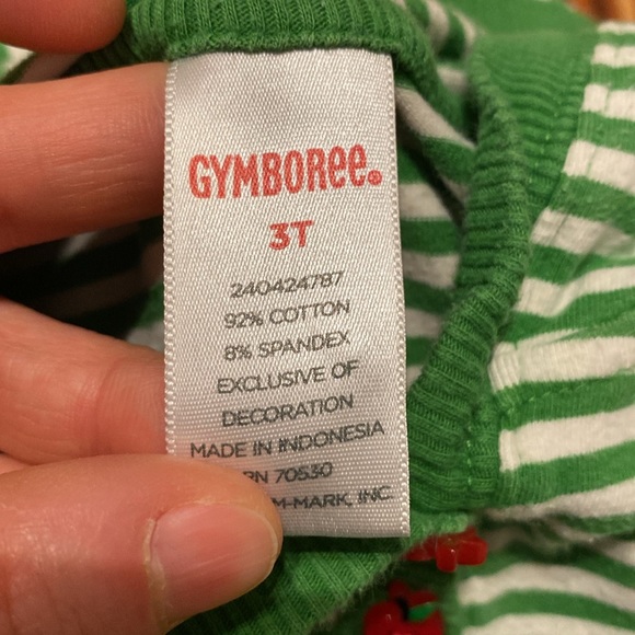 Girl’s Size 3 Bundle: Green & White Hooded T-Shirt & Red & White Sweatshirt - Picture 4 of 10